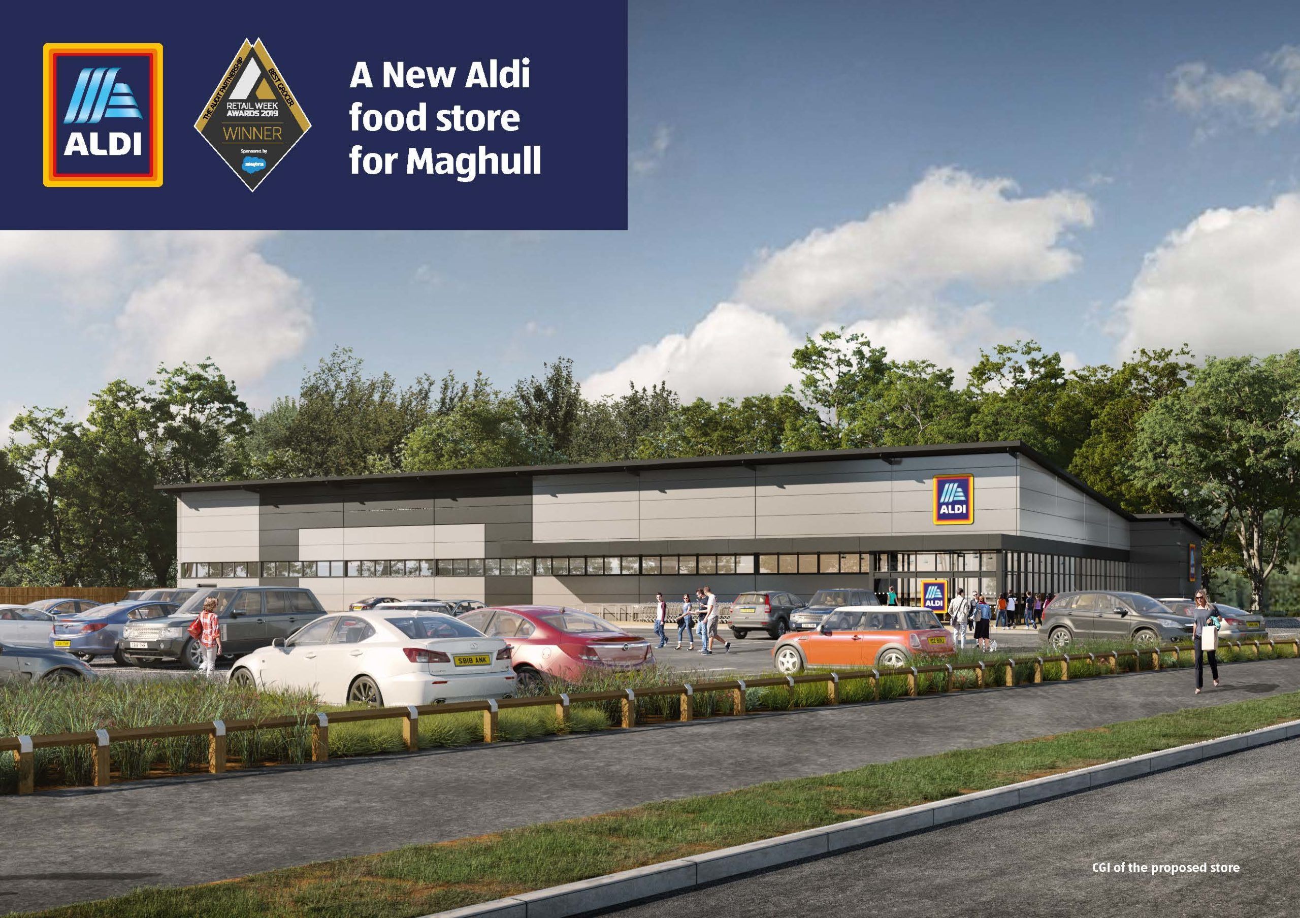 CGI of New Aldi Store for Maghull